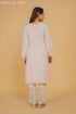 Aarti in Chikankari Kurta Set In Rayon - Beige